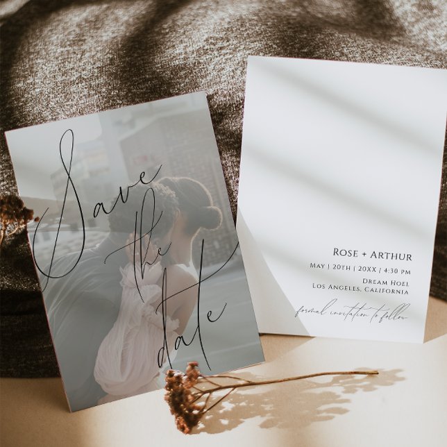 Minimalist Script Flat Save the date Card (Creator Uploaded)