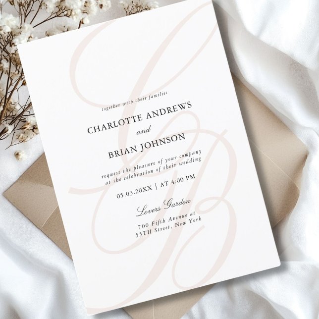 Minimalist Script Font Monogram | Elegant Wedding Invitation (Minimalist Script Font Monogram | Elegant Wedding Invitation)