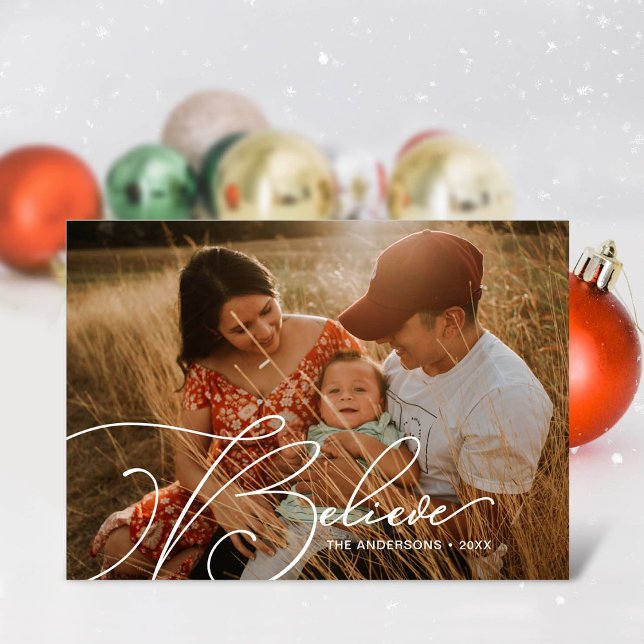 Minimalist Script Font Typography Believe Holiday (Creator Uploaded)