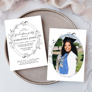 Minimalist Script Graduation Party Template Invite