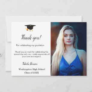 Minimalist  Script graduation thank you message