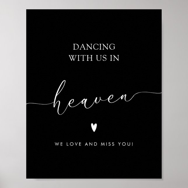 Minimalist Script In Loving Memory Wedding Signs (Front)