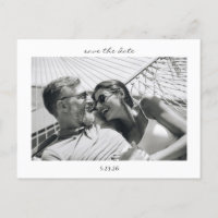 Minimalist Script Lettering Photo Save The Date