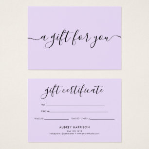 Minimalist Script Light Purple