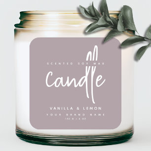 Minimalist script lilac product label sticker