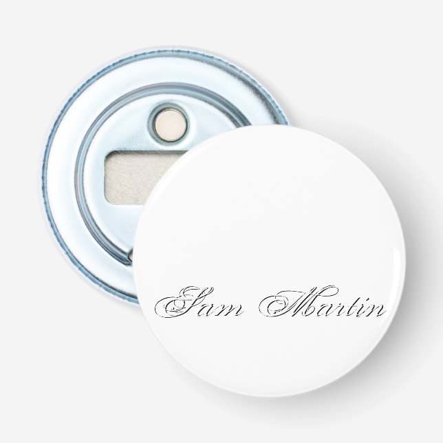 Minimalist Script Lovely 3d Monogram Bottle Opener (Front)