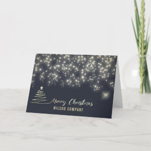 Minimalist script Merry Christmas corporate Holiday Card
