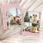 Minimalist Script Merry Christmas Photo Dusty Pink Holiday Card<br><div class="desc">Minimalist Script Merry Christmas Photo Dusty Pink Holiday Card</div>