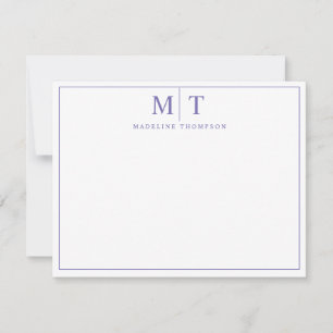 Minimalist Script Monogram Note Card
