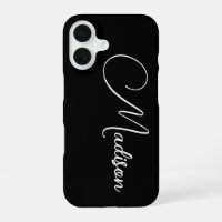 Minimalist Script Name Custom Black