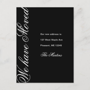 Minimalist Script New Address Moving Announcement Postcard