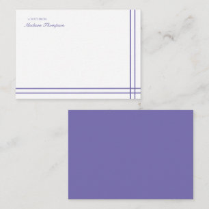 Minimalist Script Periwinkle Double Border Card