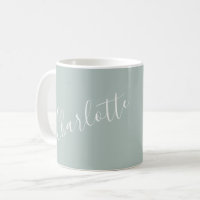 Minimalist Script Personalised Name Dusty Blue
