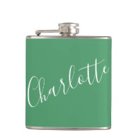 Minimalist Script Personalised Name Kelly Green