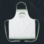 Minimalist Script Personalised Shabbos Watercolor Apron<br><div class="desc">A clean, simple look, this minimalist Shabbos apron, personalised with your name in script has an understated elegance. Your baking/cooking is a work of art, this design has space to sign your name with a flourish! Enquiries? message us or email: BestDressedBread@gmail.com Coordinates with our Minimalist Script Name Challah Dough Cover...</div>