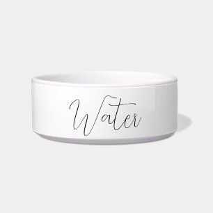 Minimalist script pet water bowl