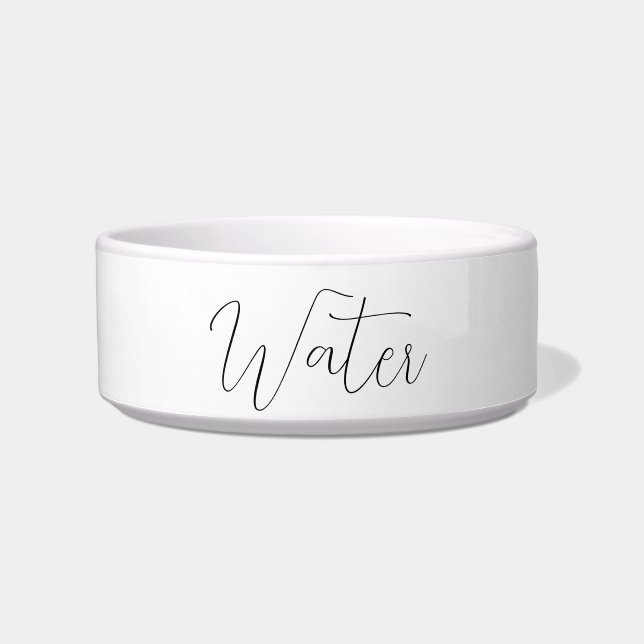 Minimalist script pet water bowl (Front)