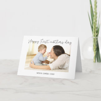 minimalist script photo card first time mummy