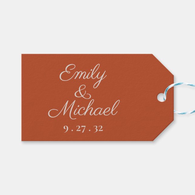 Minimalist Script Pumpkin Spice Favour Tag (Front (Horizontal))