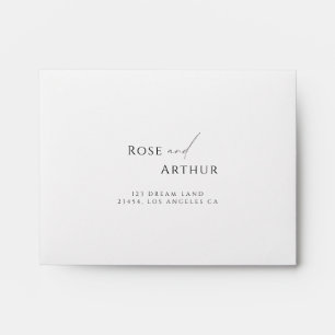 Minimalist Script Self Addressed RSVP Envelope