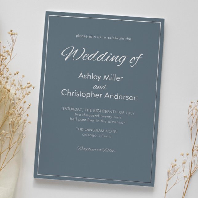 Minimalist Script Slate Grey Wedding (Creator Uploaded)