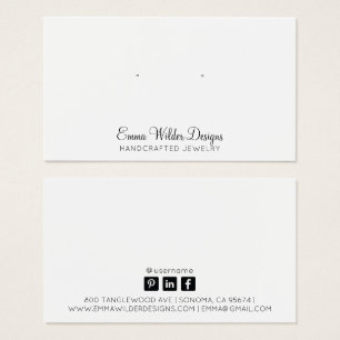 Minimalist Script Stud Earring Display Card