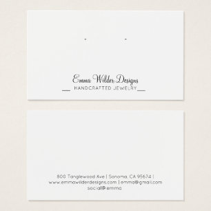 Minimalist Script Stud Earring Display Card