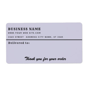 Minimalist script thank you business mailing label