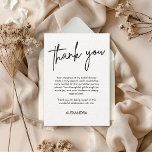 Minimalist Script Typography Bridal Shower B&W Thank You Card<br><div class="desc">Our minimalist thank you card exudes timeless elegance with its simple yet sophisticated design. Featuring a graceful script for the word "Thank You, " this card beautifully blends modern aesthetics with classic charm. The script is complemented by clean, elegant typography for the rest of the message, creating a striking contrast...</div>