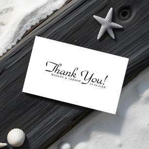 Minimalist Script Wedding Budget Thank You Card