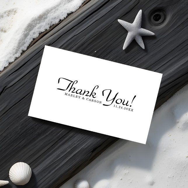 Minimalist Script Wedding Budget Thank You Card (Creator Uploaded)