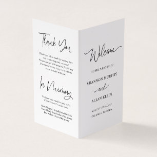 Minimalist Script Wedding Ceremony Program