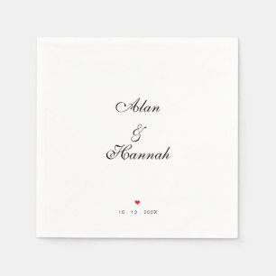 Minimalist Script Wedding or Anniversary Napkin