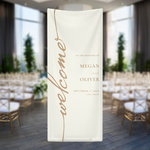 Minimalist Script Wedding Welcome Banner