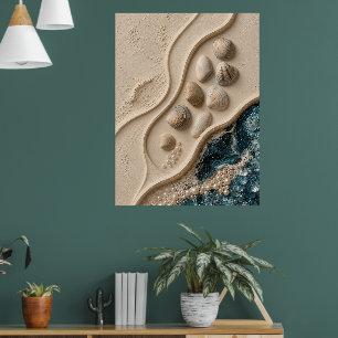 Minimalist Sculpted Plaster Relief Wall Art –