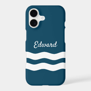 Minimalist Sea Waves Nautical Coastal