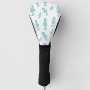 Minimalist Seahorse Ocean Seamless Pattern (1) Golf Head Cover