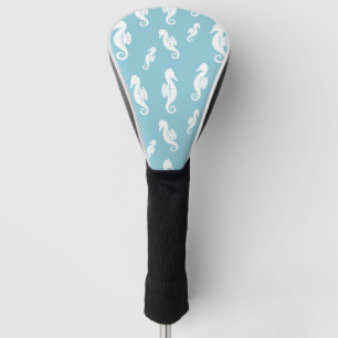 Minimalist Seahorse Ocean Seamless Pattern (2) Golf Head Cover