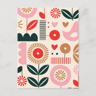 Minimalist seamless geometric  holiday postcard