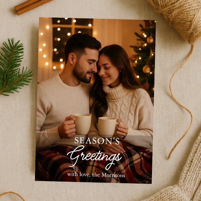 Minimalist Season's Greetings Holiday Card (Creator Uploaded)