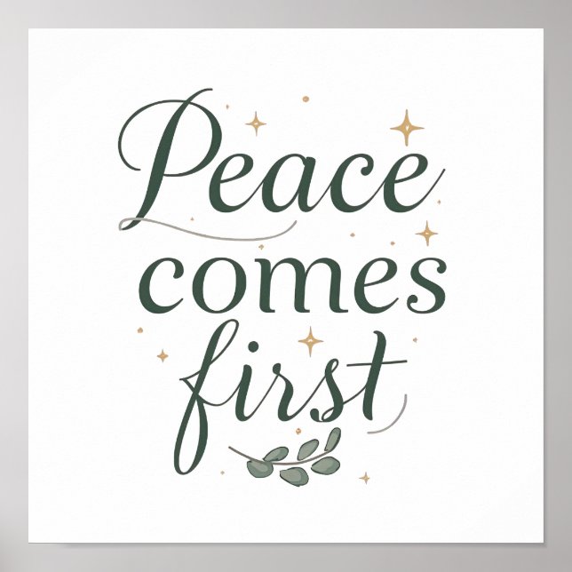 Minimalist Self Care and Zen Saying Poster (Front)