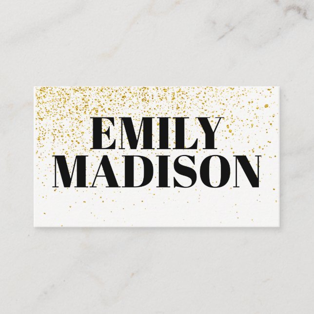 Minimalist / Serif Font / Gold Dust Business Card (Front)