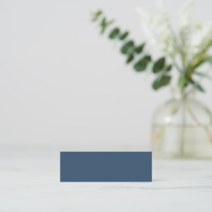 Minimalist Serious Blue Mini Business Card