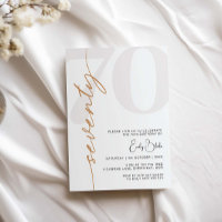 Minimalist Seventy 70th Birthday Party Invitation