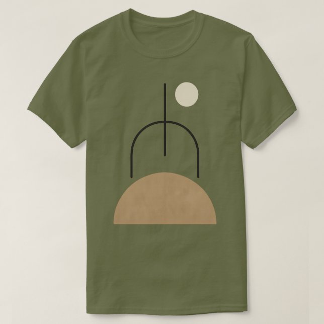 Minimalist Shapes Artwork Men's Dark T-Shirt (Design Front)