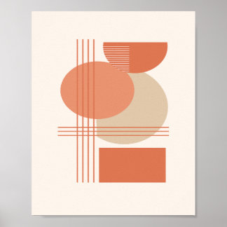 Minimalist Shapes on Soft Cream Background Poster