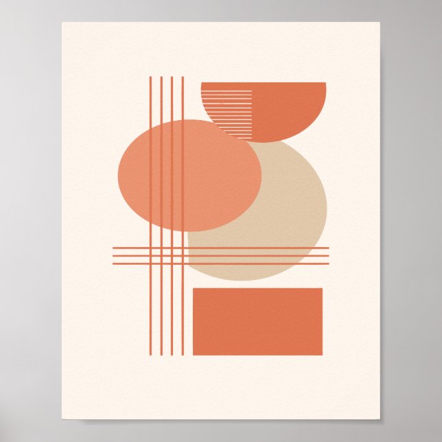 Minimalist Shapes on Soft Cream Background Poster (Front)