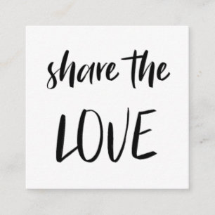 Minimalist Share The Love Loyalty Card