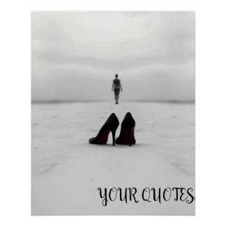 Minimalist Shoes and Distant Figure Poster