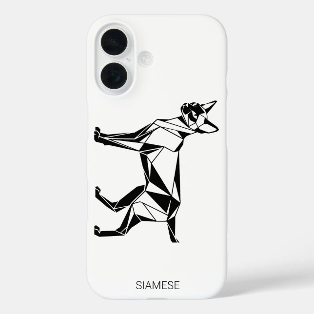 Minimalist Siamese Cat Geometric iPhone / Samsung  Case-Mate iPhone Case (Back)
